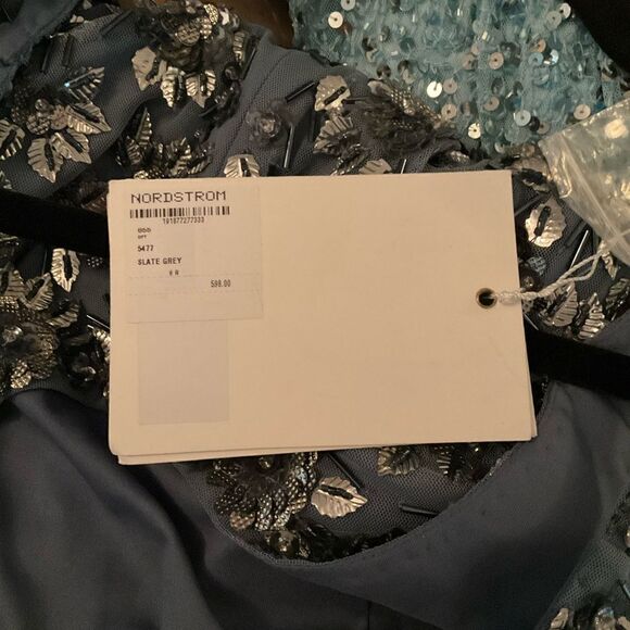 Mac Duggal 5477 Womens Floral Embellished Scoop Neck Evening Gown Dress - Picture 16 of 16